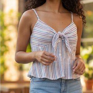 🟢Nwt Camellia striped tank top